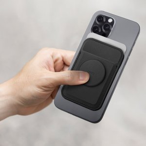 Podstawka Uniq UNIQ Flixa magnetyczny portfel na karty z podpórką szary/flint grey MagSafe 6