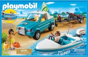 Playmobil Playmobil 71589 surfer-pickup z motorówką NA PRZYCZEPIE KLOCKI 1