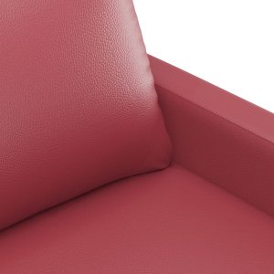vidaXL vidaXL 2-częściowy komplet wypoczynkowy winna czerwień, sztuczna skóra 5