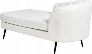 Beliani Szezlong boucle prawostronny kremowy ALLIER 4