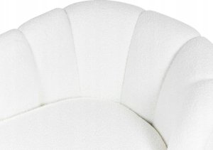 Beliani Szezlong boucle prawostronny kremowy ALLIER 6