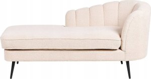 Beliani Szezlong boucle prawostronny jasnobeżowy ALLIER 3