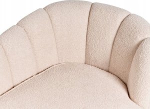 Beliani Szezlong boucle prawostronny jasnobeżowy ALLIER 7