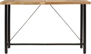 vidaXL Stolik barowy, 180x70x107 cm, lite drewno mango i żelazo 2