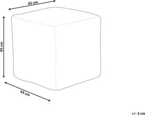 Beliani Puf 45 x 45 x 45 cm złoty brąz SANAWAN 5