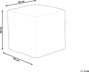 Beliani Puf 45 x 45 x 45 cm złoty brąz SANAWAN 6