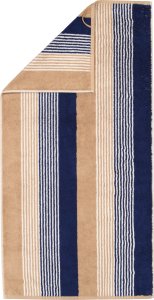 Cawo Frottier Ręcznik bawełniany 50x100 cm Coast Repeat 6214 Navy Natur 31 1