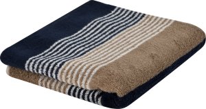 Cawo Frottier Ręcznik bawełniany 50x100 cm Coast Repeat 6214 Navy Natur* 31 2