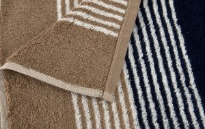 Cawo Frottier Ręcznik bawełniany 50x100 cm Coast Repeat 6214 Navy Natur* 31 3