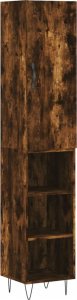 vidaXL vidaXL Wysoka szafka, przydymiony dąb, 34,5x34x180 cm 2