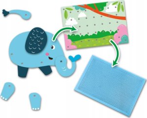 SES SES Mosaic peg board animal puzzles 3