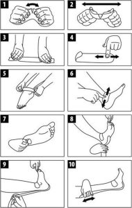 Koopman Taśma kinezjologiczna na kostkę i łydkę 15x5cm i 30x5cm niebieska 3