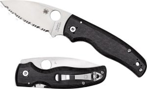 Spyderco Spyderco SHAMAN G-10 BLACK SERRATED C229GS 1