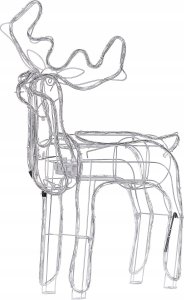 Beliani Dekoracja ogrodowa LED ruchomy renifer 94 cm biała INNNES 4