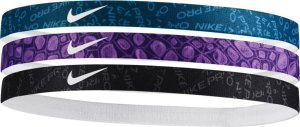 Nike Opaski na włosy Nike Headbands 3 szt. czarna, fioletowa, niebieska N0002560428OS 1