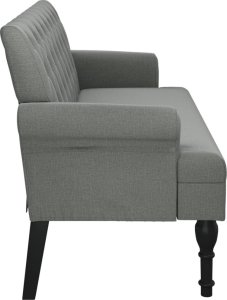 vidaXL vidaXL Ławka z oparciem, ciemnoszara, 120x62x75,5 cm, tkanina 4