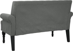 vidaXL vidaXL Ławka z oparciem, ciemnoszara, 120x62x75,5 cm, tkanina 5