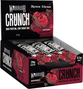 Warrior Warrior - Crunch Bar, Baton Proteinowy, Raspberry Dark Chocolate, 12 batonów x 64g 1