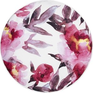 Beliani 2 poduszki ogrodowe w kwiaty ⌀ 40 cm biało-różowe LANROSSO 2