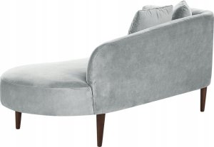 Beliani Szezlong welurowy lewostronny jasnoszary CHAUMONT 4