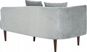 Beliani Szezlong welurowy lewostronny jasnoszary CHAUMONT 5