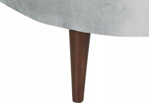 Beliani Szezlong welurowy lewostronny jasnoszary CHAUMONT 7