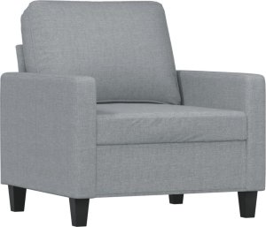 vidaXL Fotel, jasnoszary, 60 cm, obity tkaniną 2
