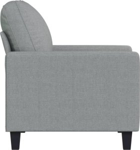 vidaXL Fotel, jasnoszary, 60 cm, obity tkaniną 4