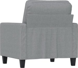 vidaXL Fotel, jasnoszary, 60 cm, obity tkaniną 5