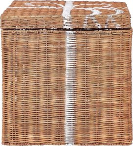 Beliani Zestaw 3 pudełek rattanowych brązowy prezent 4