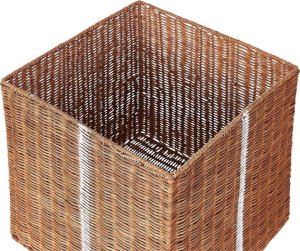 Beliani Zestaw 3 pudełek rattanowych brązowy prezent 6