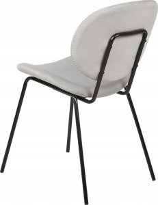 Beliani Krzesło do jadalni Zestaw 2 Jasnoszary LUANA 5