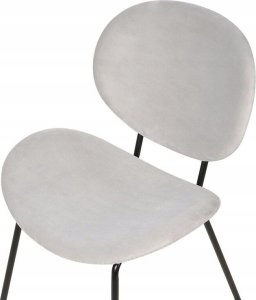 Beliani Krzesło do jadalni Zestaw 2 Jasnoszary LUANA 6