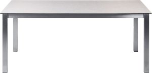 Beliani Zestaw ogrodowy stół szklany biały i 4 krzesła beżowe COSOLETO/GROSSETO 4