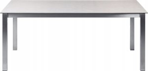 Beliani Zestaw ogrodowy stół szklany biały i 4 krzesła beżowe COSOLETO 6