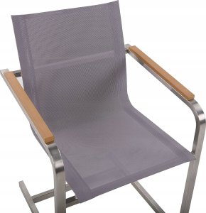 Beliani Zestaw ogrodowy stół szklany i 4 krzesła szary COSOLETO 10