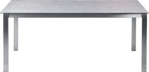 Beliani Zestaw ogrodowy stół szklany i 6 krzeseł szary COSOLETO 4