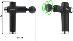 Neo-Sport NeoSport Pistolet do masażu ciała 8 nakładek NS-501  czarny 12
