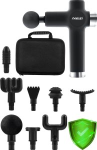 Neo-Sport NeoSport Pistolet do masażu ciała 8 nakładek NS-501  czarny 13