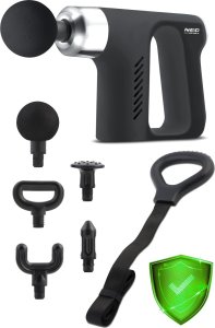 Neo-Sport NeoSport Pistolet do masażu ciała 5 nakładek NS-502  czarny 10