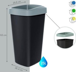 Prosperplast ŚMIETNIK KOSZE NA ŚMIECI 3X25 L COMPACTA Q SORTIBOX KOLOR 2