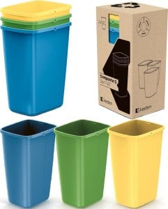 Prosperplast ŚMIETNIK KOSZE NA ŚMIECI 12 L COMPACTA Q SORT SET KOLOR 1