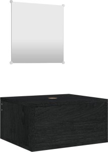 vidaXL 2-cz zestaw mebli łazienkowych, czarny, materiał drewnopochodny 2