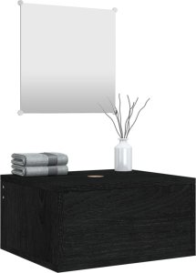 vidaXL 2-cz zestaw mebli łazienkowych, czarny, materiał drewnopochodny 3