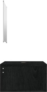 vidaXL 2-cz zestaw mebli łazienkowych, czarny, materiał drewnopochodny 5