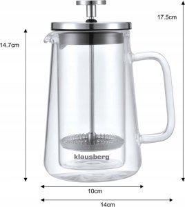 Klausberg ZAPARZACZ TŁOKOWY DO KAWY/HERBATY TERMICZNY 350ml KLAUSBERG KB-7684 5