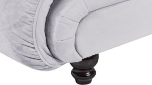 Beliani Szezlong prawostronny welurowy szary LORMONT 7