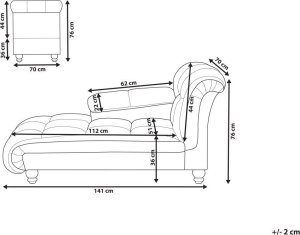 Beliani Szezlong prawostronny welurowy szary LORMONT 9