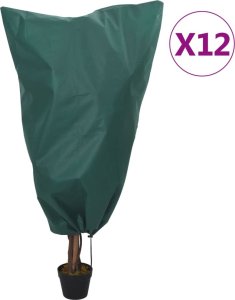 vidaXL vidaXL Kaptury na rośliny, ze ściągaczami, 12 szt., 70 g/m, 0,8x1,2 m 1