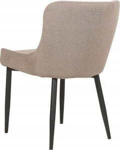 Beliani Tkanina Krzesło do jadalni Zestaw 2 Beżowoszary EVERLY 6